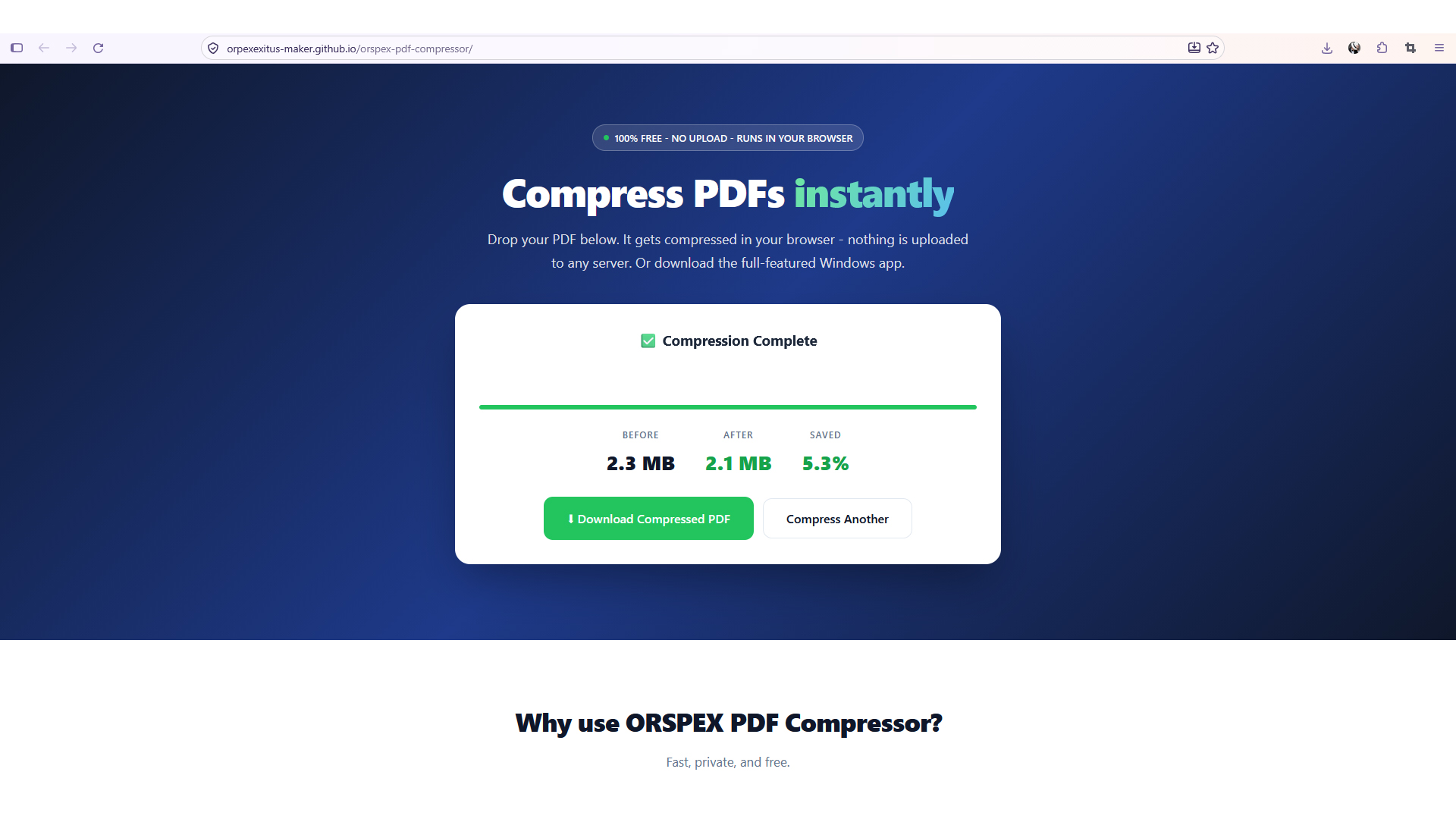PDF after compression